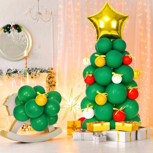 Skylety 142 Pieces #Christmas #Balloon #Garland #Arch Kit Christmas Tree Balloon - Picture 6 of 7